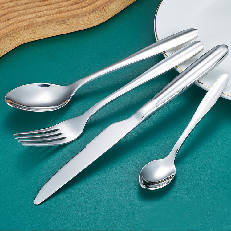 48-piece Mirror Polished 304 Stainless Steel Elegant Cutlery Set, accommodate 12 people