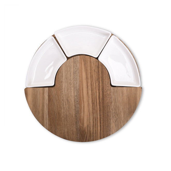 AnlarVo Acacia Wood Serving Board Set with Cheese Tools