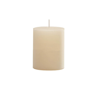 AnlarVo 5x7.5cm Ivory Birthday Pillar Candle, Pack of 5