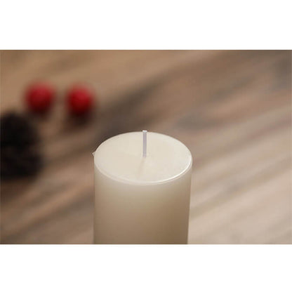 AnlarVo 3.8x5cm Ivory Unscented Classic Cylinder Candle, Pack of 5