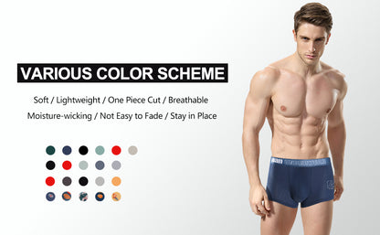 Underwear for Men Breathable Trunks Underwear Soft Cotton Boxer Briefs Multi-Pack