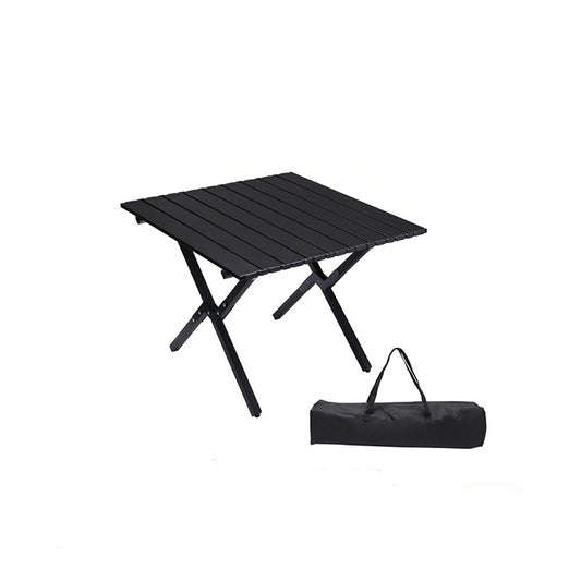 AnlarVo Aluminum Folding Picnic Table, Small Size 60x60x45cm, Black