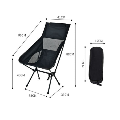 AnlarVo Camping Folding Chair- Big Size, Black