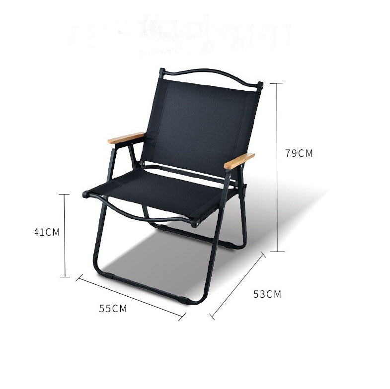 AnlarVo Ultralight Folding Camping Chair, Big Size, Black