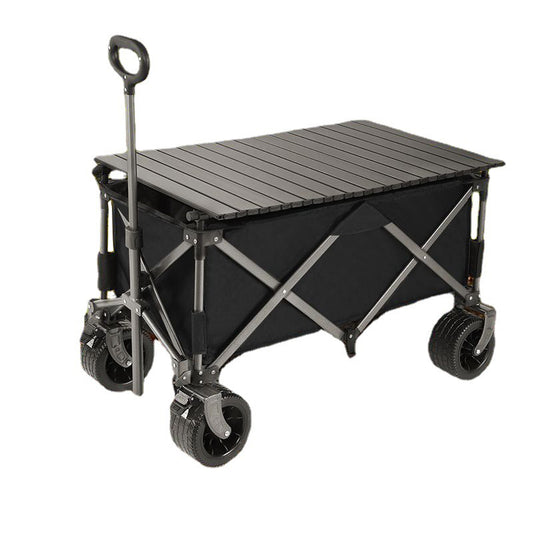 AnlarVo Utility Folding Collapsible Wagon with Aluminum Alloy Tabletop Board