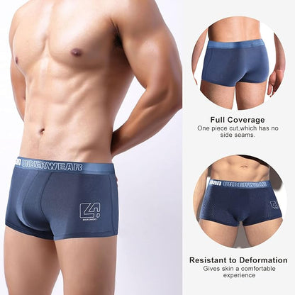 Underwear for Men Breathable Trunks Underwear Soft Cotton Boxer Briefs Multi-Pack
