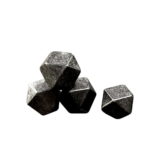 AnlarVo Polished Black Basalt Whisky Stones with Pouch, Set of 4