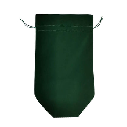 AnlarVo Dark Green Luxury Velvet Wine Gift Bags, Regular Size, 7 Pack