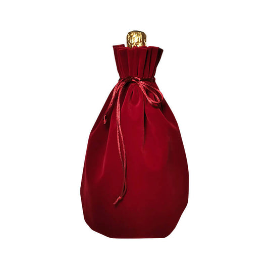 AnlarVo Valentine Red Classy Velvet Champagne Gift Bags, big size, 7 Pack