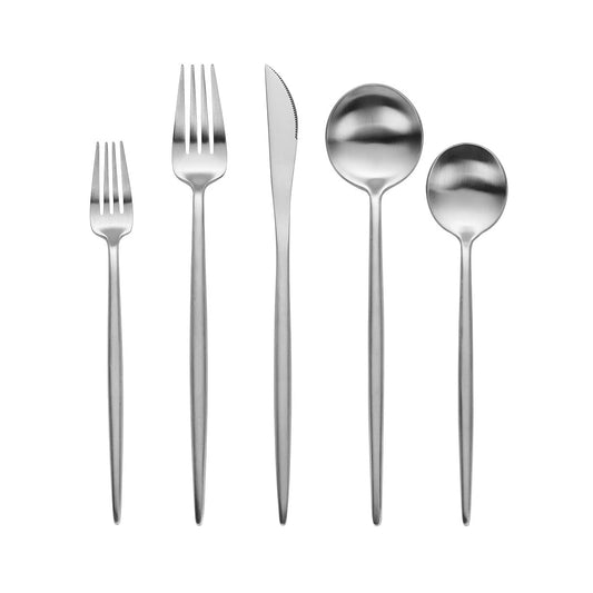 30-piece Flatware Set Brushed Stainless Steel, Service for 6