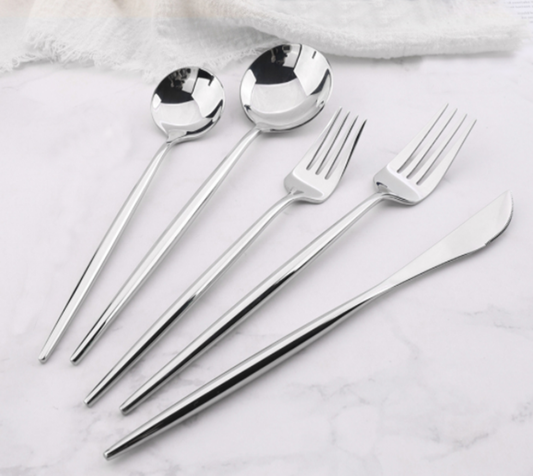 30-piece Mirror Polished Stainless Steel Cutlery Set, Service for 6