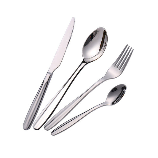 48-piece Mirror Polished 304 Stainless Steel Elegant Cutlery Set, accommodate 12 people