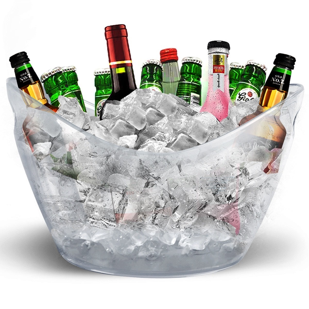 AnlarVo 12L Extra Large Transparent Plastic Ice Bucket