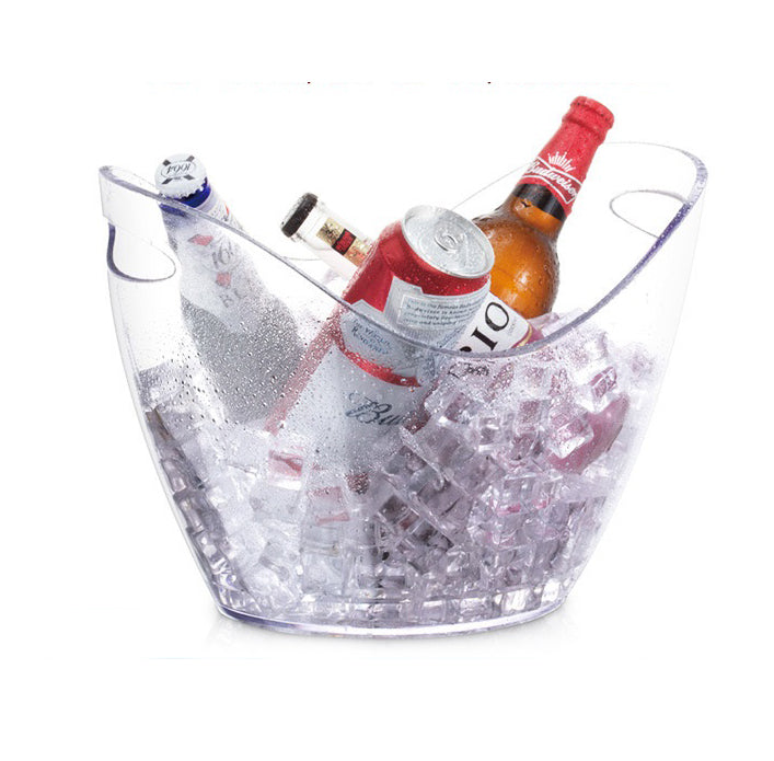 AnlarVo 8L Large Transparent Plastic Ice Bucket