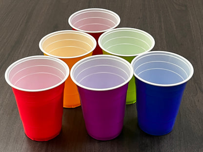 AnlarVo 16 oz Assorted Plastic Cups, 60 pack