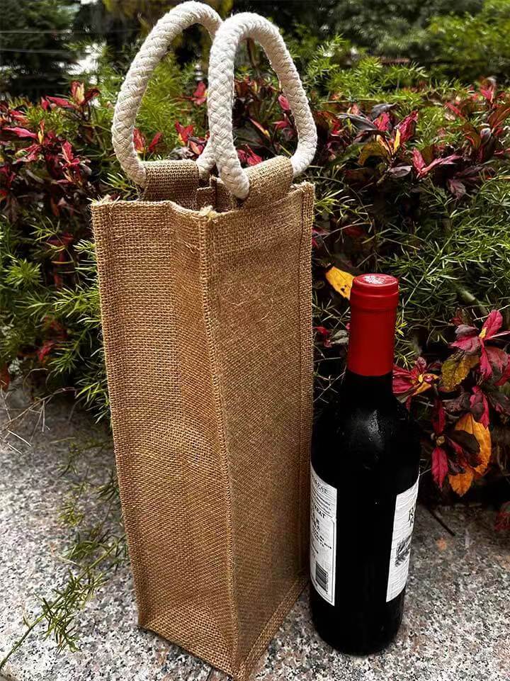 Shop for Jute Wine Bags - Printed