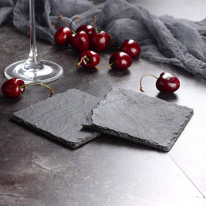 AnlarVo Natural Slate Stone Coasters, 4 Pack